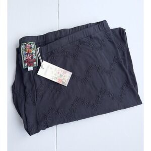 Johnny Was Pauline Floral Embroidered Leggings Size XXL Boho Stretch 29" Inseam